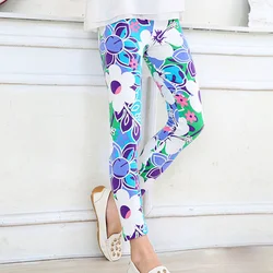Leggings ajustados para niña con estampado de dibujos animados