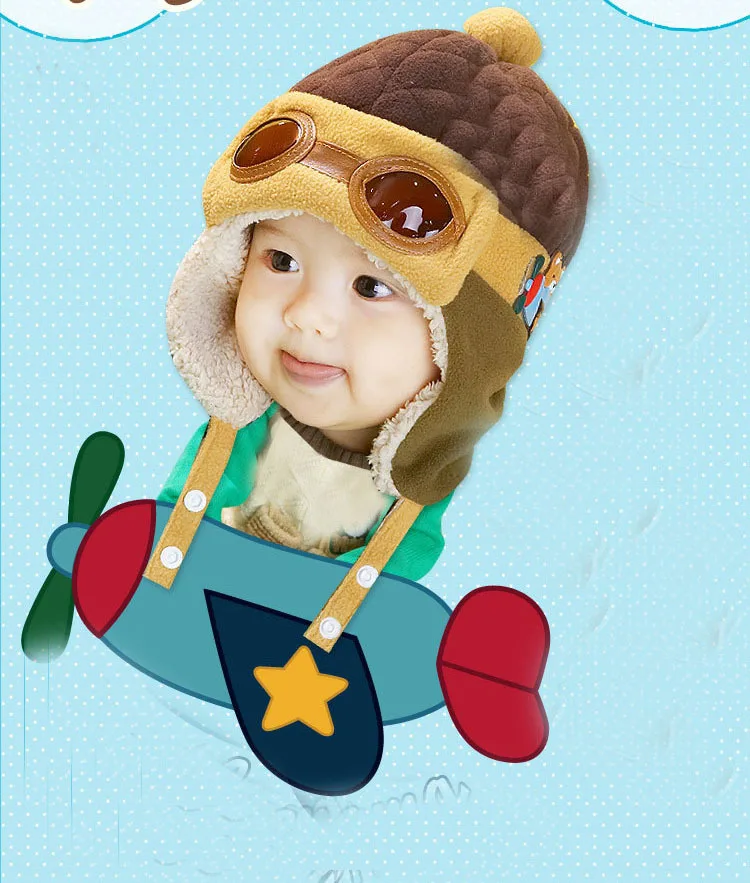 Gorro de piloto para bebé invierno
