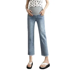 Vaqueros de maternidad rectos denim elástico para otoño