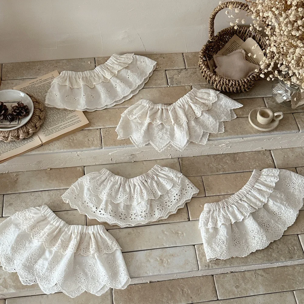 Falda de verano con volumen para bebé y flores bordadas - imagen 2
