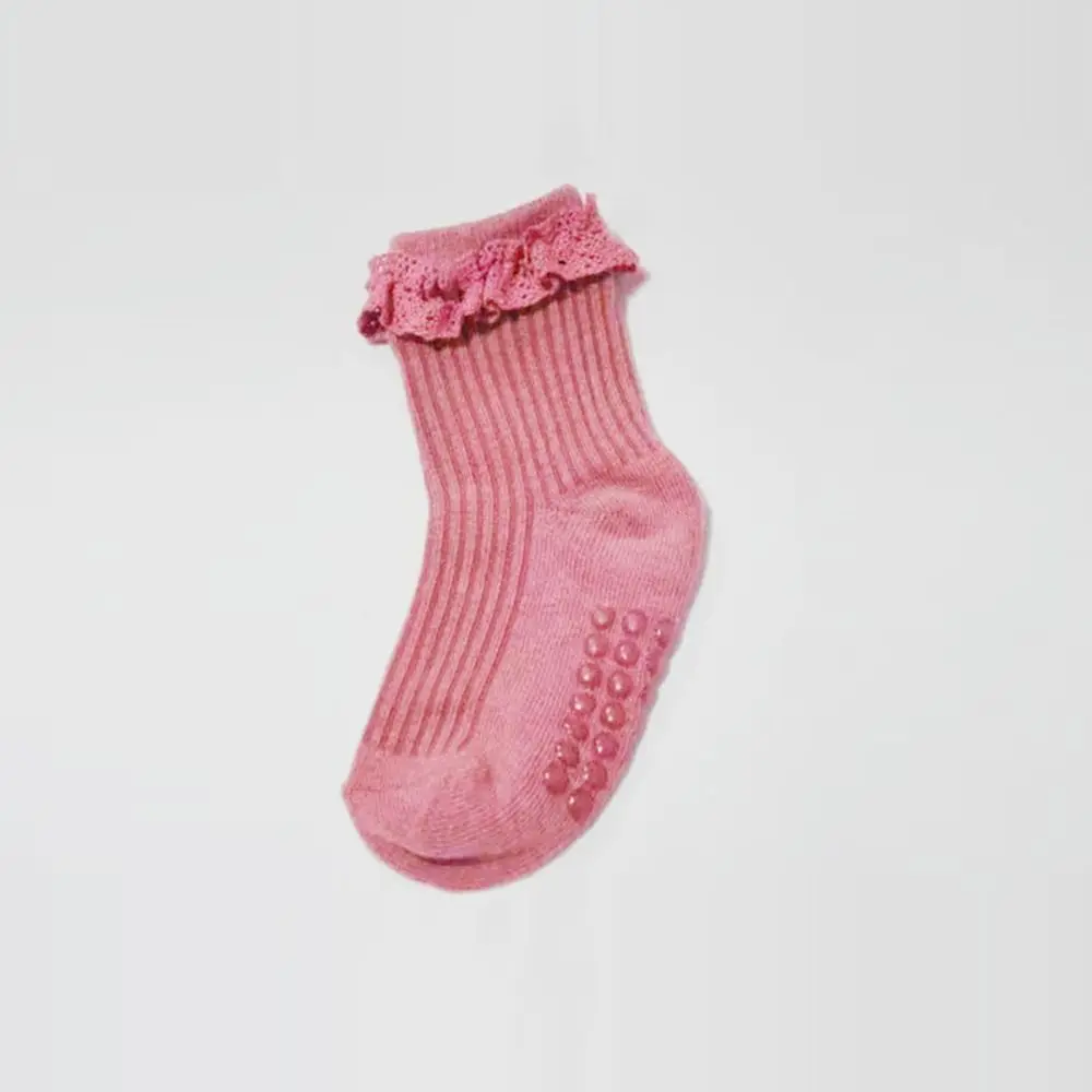 Calcetines antideslizantes para bebé de algodón elástico transpirables