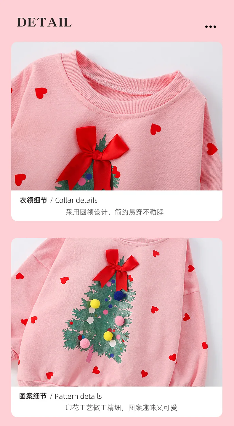 Detalle del estilo navideño en el pecho
