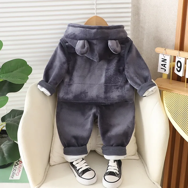 Pelele oso de peluche con capucha para bebé - imagen 2