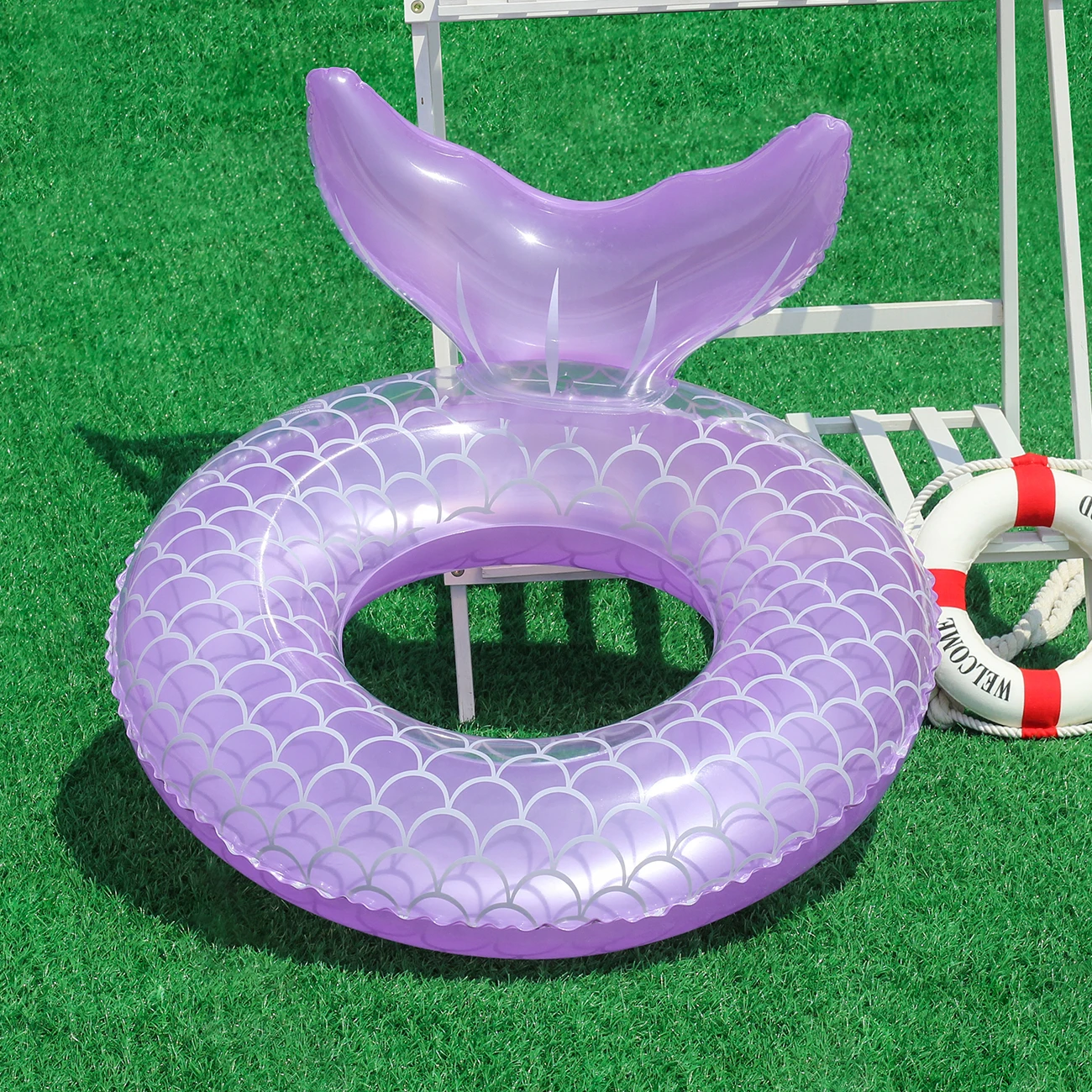 Flotadores piscina sirena inflables para bebés y niños pequeños - imagen 3