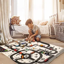 Alfombra de juego infantil mapa ciudad con tráfico para bebés