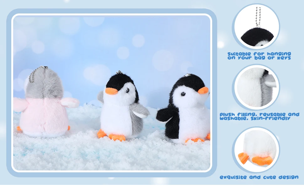 Pingüinos como llaveros y detalles