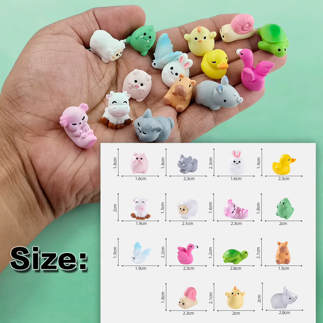 Flamingo figura de manualidades miniatura para jardín con animales - imagen 4