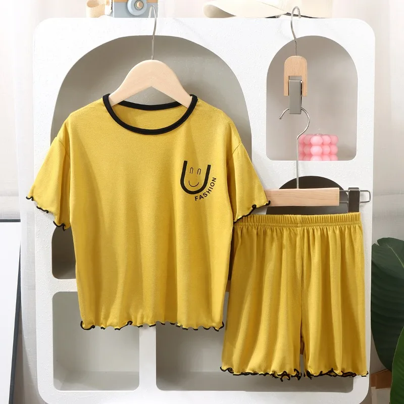 Pijama infantil de algodón suave – Color liso primavera - imagen 5