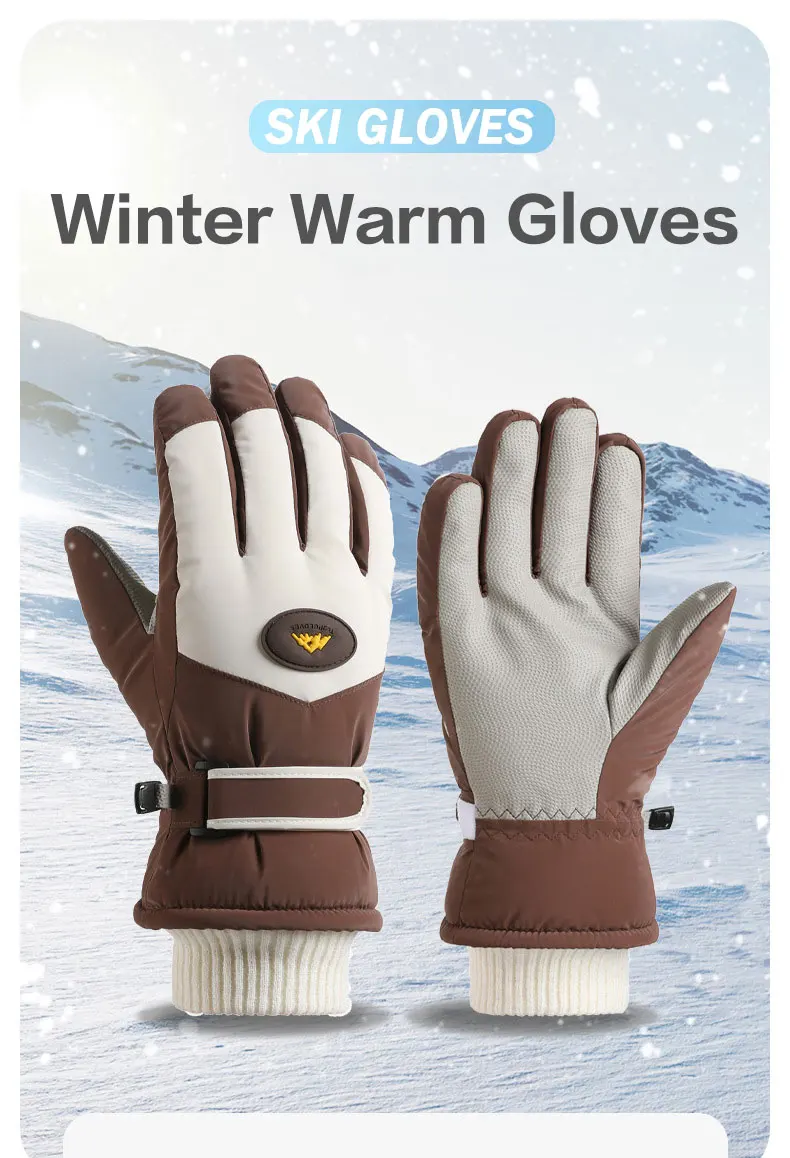Guantes de invierno con aislamiento grueso para mujer