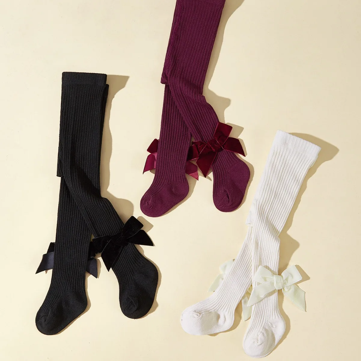 Pantimedias elásticas de algodón para recién nacidos – Suaves y transpirables