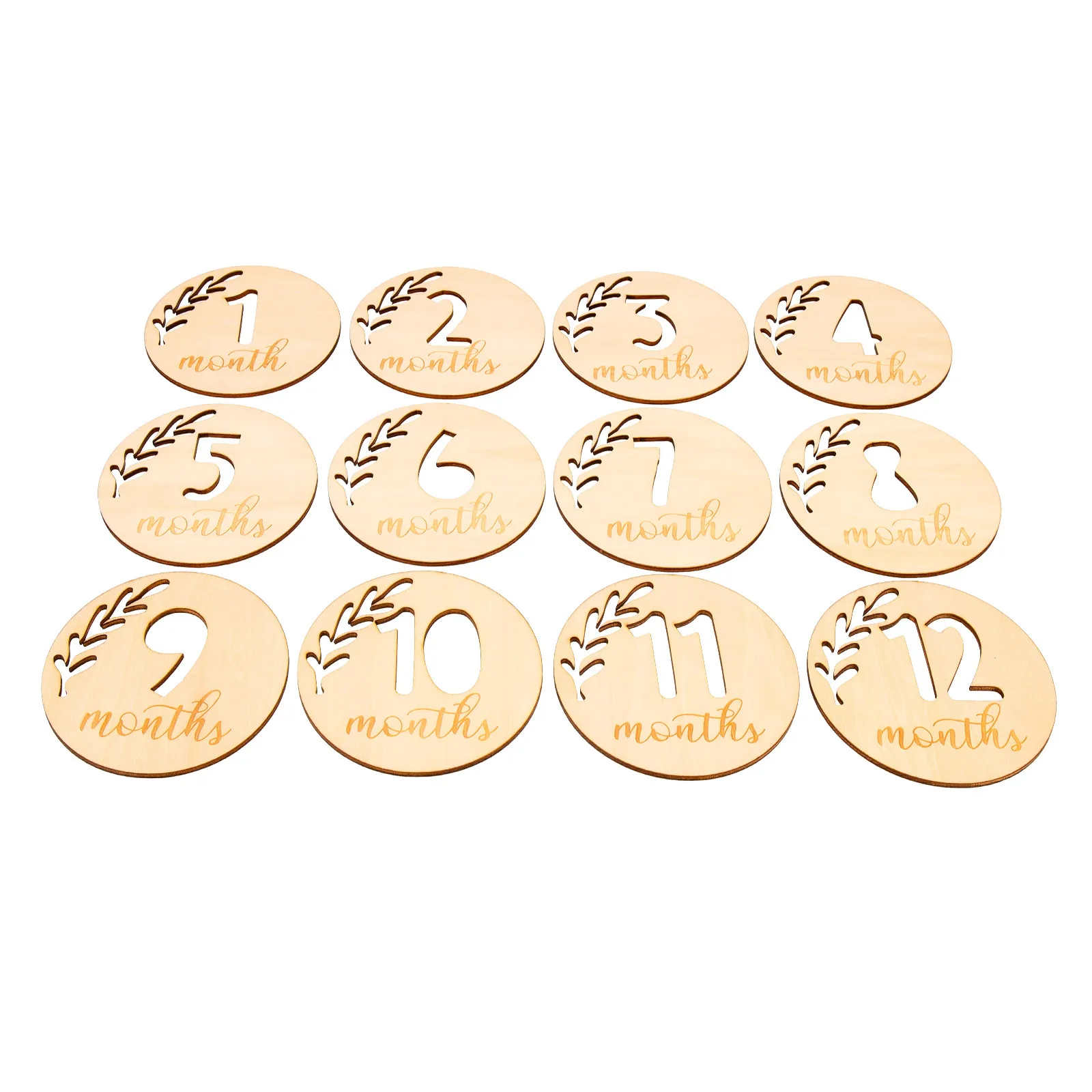 Tarjetas de crecimiento de madera para bebé, hitos fotográficos - imagen 2