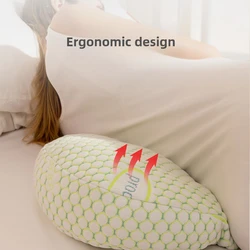 Almohada de embarazo ergonómica para dormir: soporte cuña espalda
