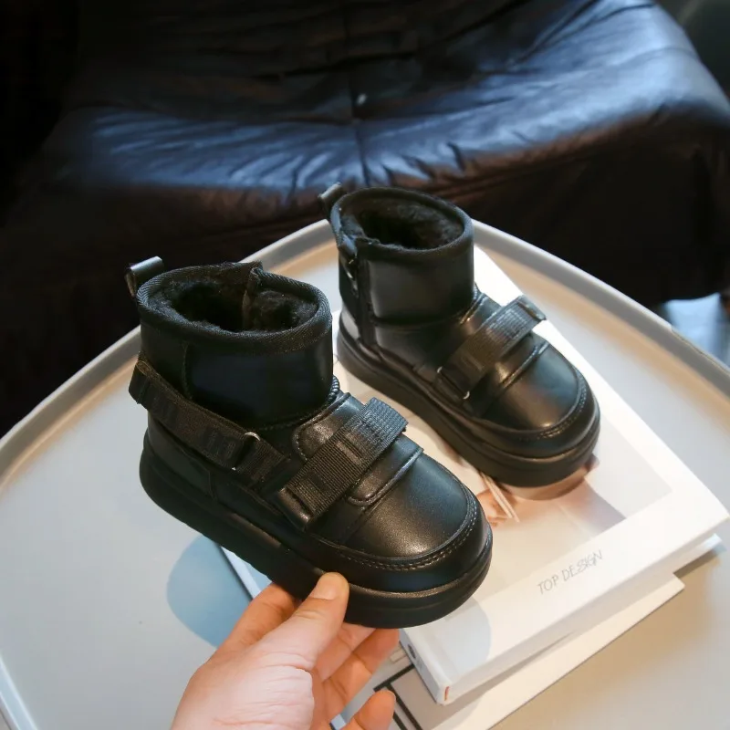 Botas de invierno para niñas de felpa, cálidas y antideslizantes - imagen 2