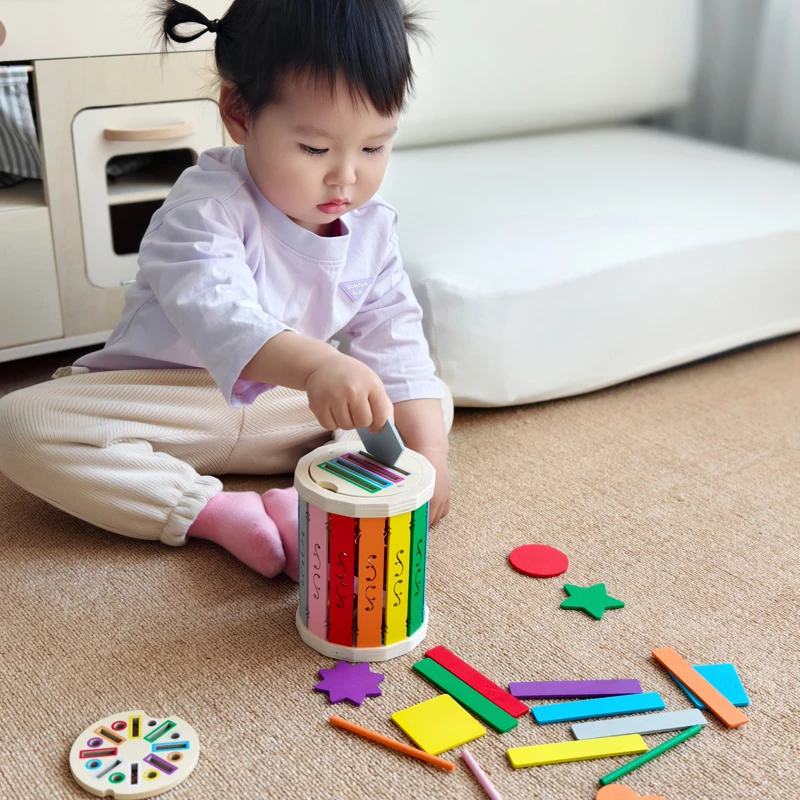 Juego Montessori clasificación de formas y colores madera para niños - imagen 2
