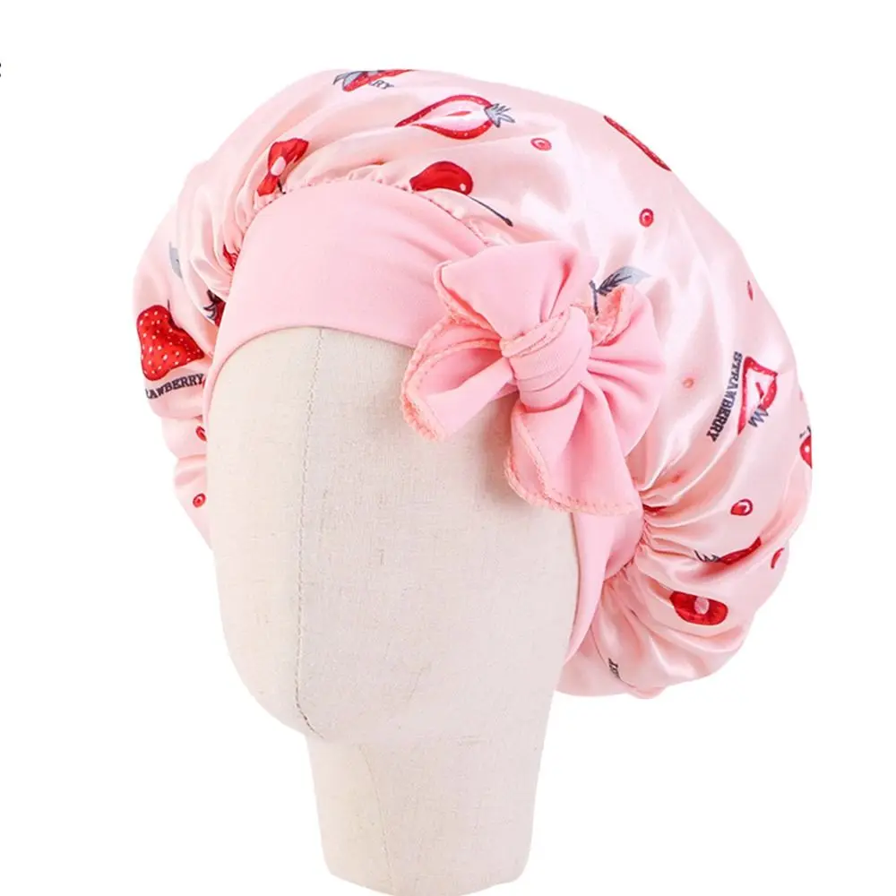 Gorro de dormir en satén con lazo para niños y niñas - imagen 3