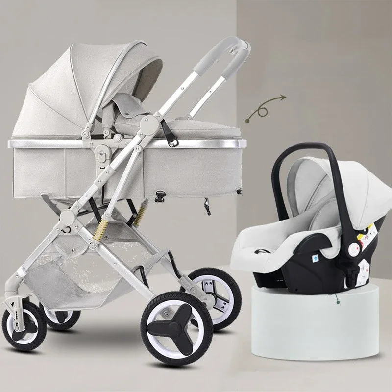 Cochecito de bebé bidireccional para recién nacido asiento reclinable - imagen 5