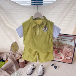 Conjunto de verano para bebés con camiseta y pantalón corto