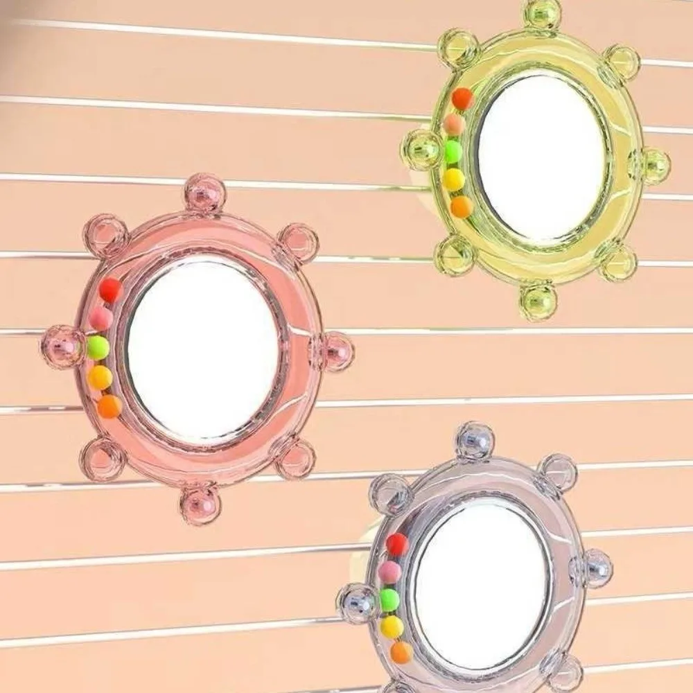 Juguete giratorio para loros con espejo y campana resistente a mordidas - imagen 4