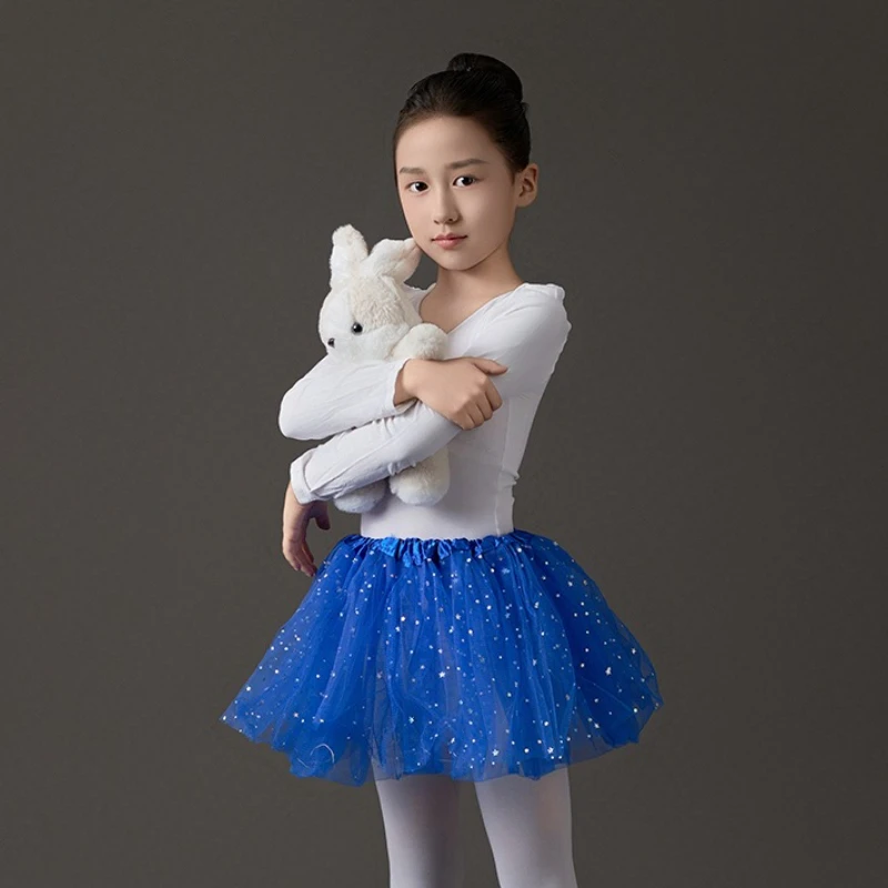 Falda tutú de lentejuelas para niñas – Ballet escénico hinchado - imagen 2