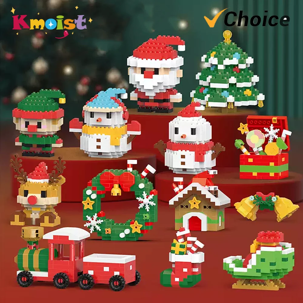 Micro bloques de construcción de Navidad con Santa