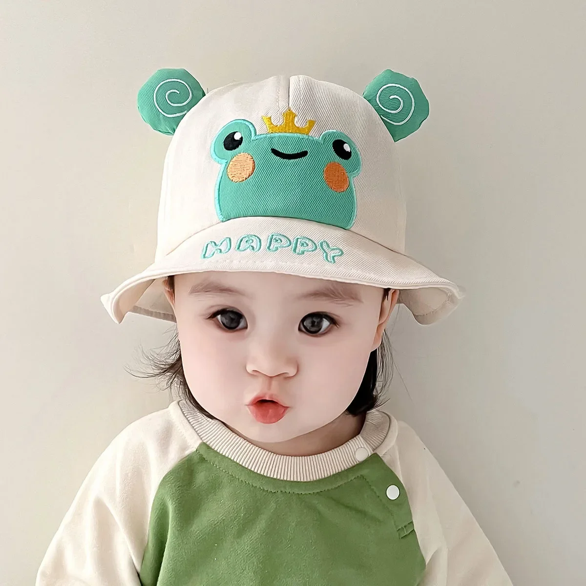 Gorra marinera para bebé con oso y rana – Verano - imagen 4