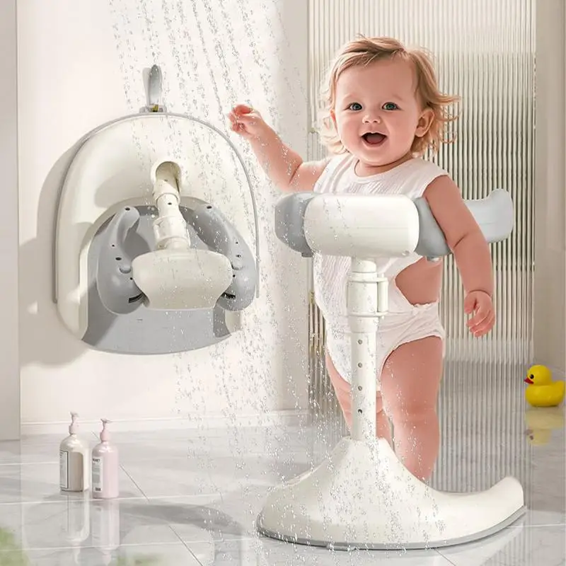 Soporte de baño para bebé ajustable con base antideslizante y brazos - imagen 2