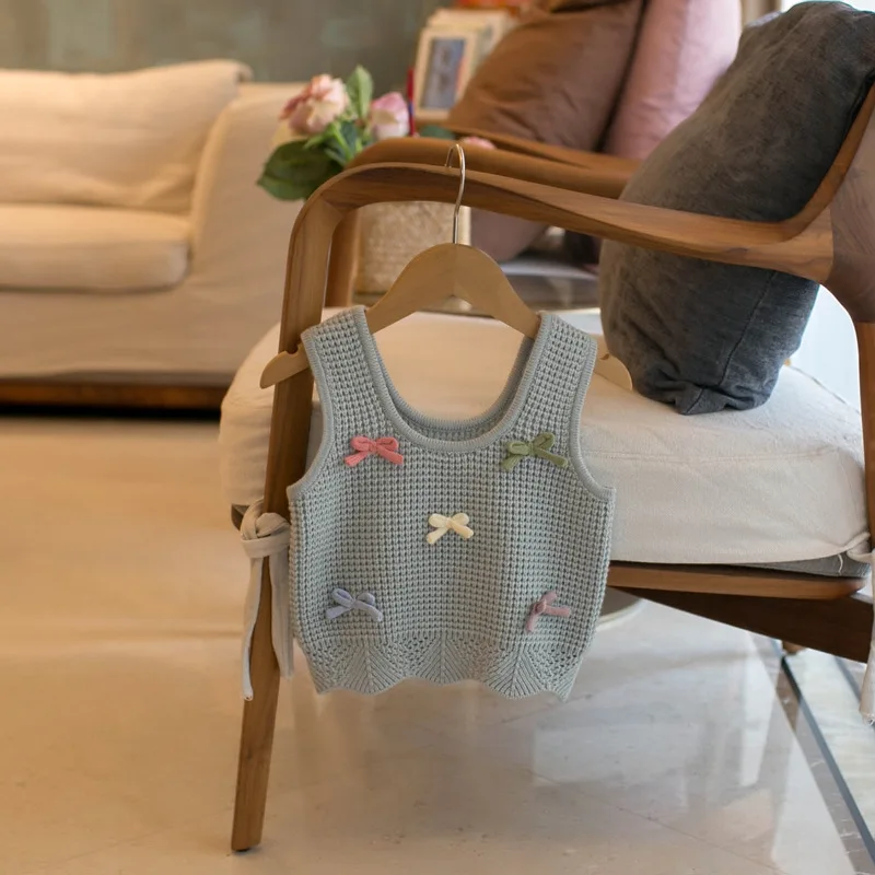 Jersey de punto con lazo para niña – Prenda infantil de vestir elegante - imagen 3