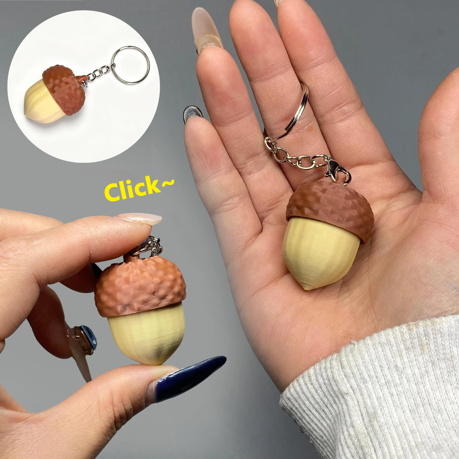 Llavero antiestrés con bellota, colgante para mochila infantil - imagen 5