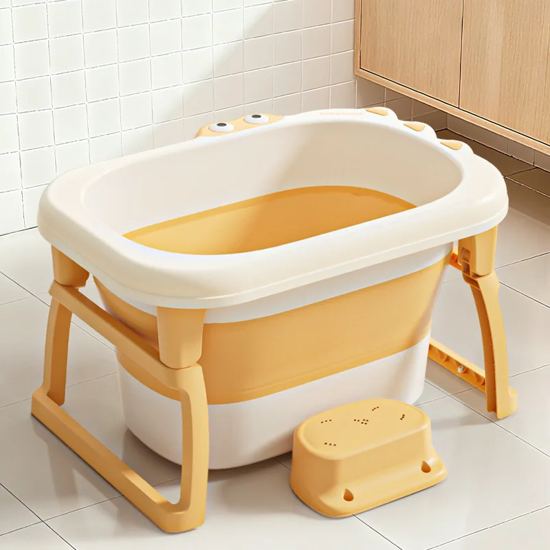Bañera plegable antideformable para bebé con asiento extraíble