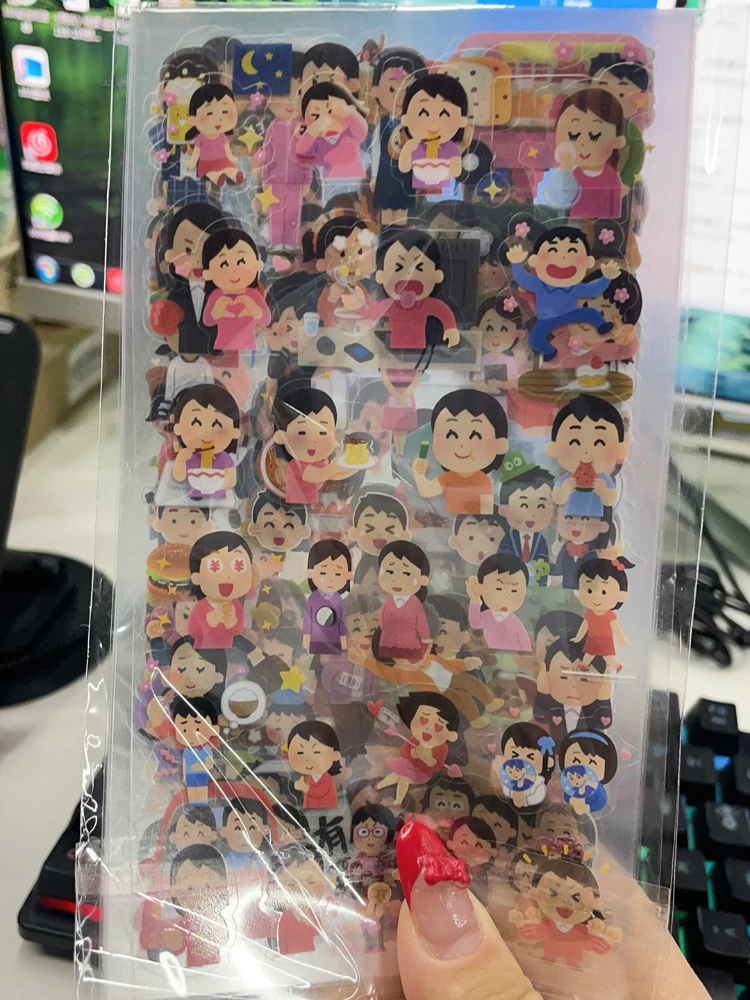 Pegatinas transparentes con personajes japoneses para diario escolar - imagen 5