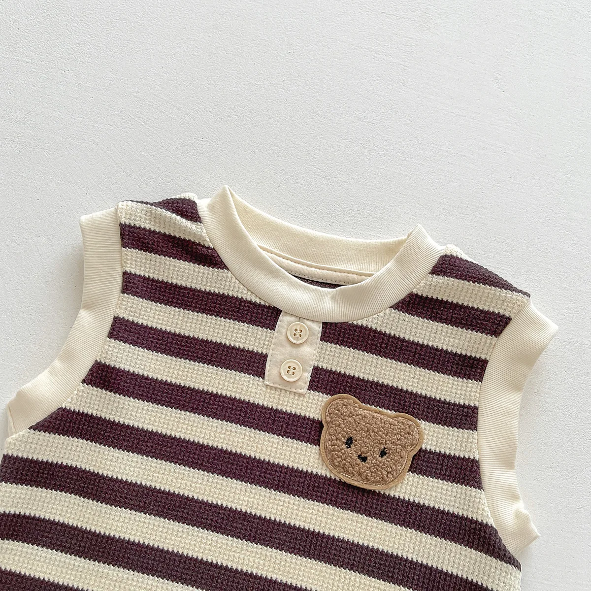 Pelele de verano con estampado de oso para bebé