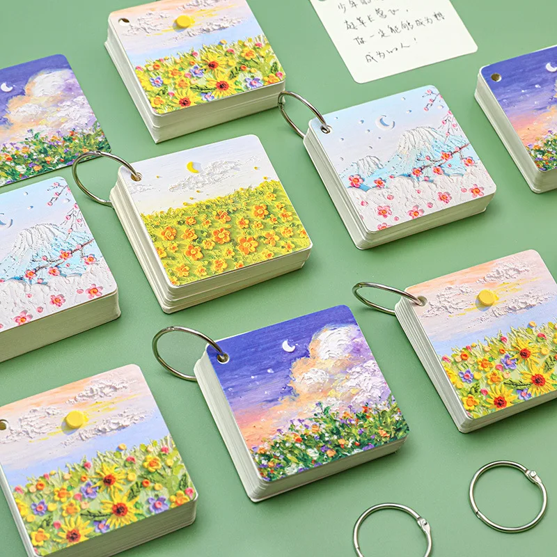 Mini cuaderno en espiral de flores kawaii para notas diarias - imagen 2