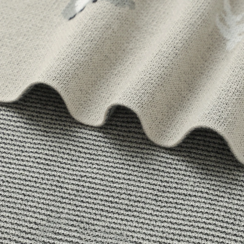 Mantita de bebé algodón gris, tejida, suave para cuna - imagen 3
