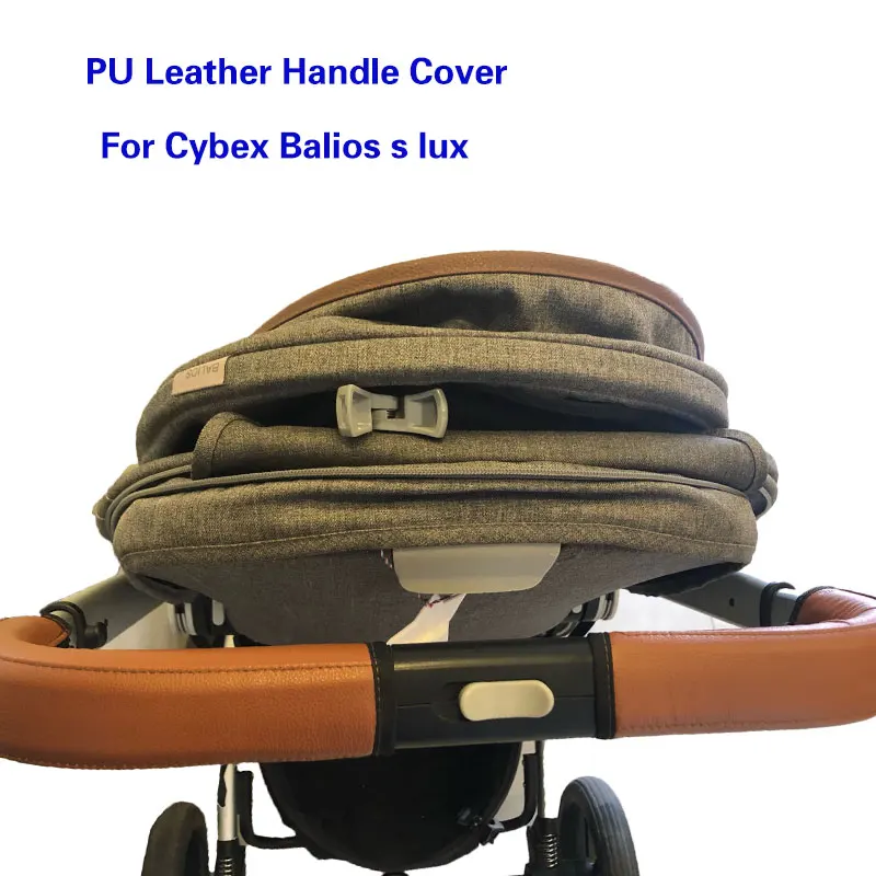 Protector de manillar para cochecito Cybex Balios S Lux con cuero PU