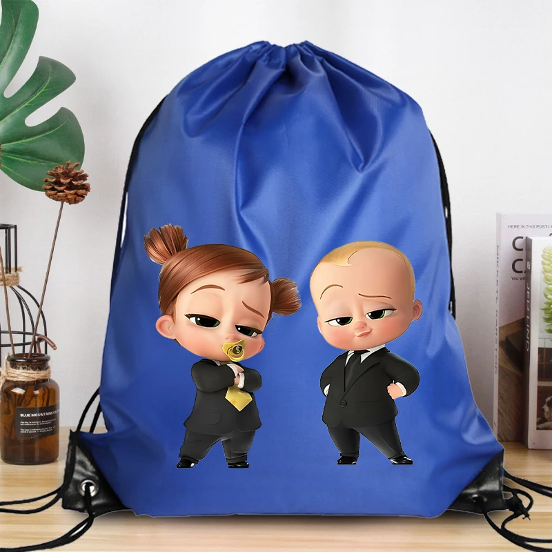Mochila con cordón Boss Baby de poliéster con dibujos animados - imagen 4