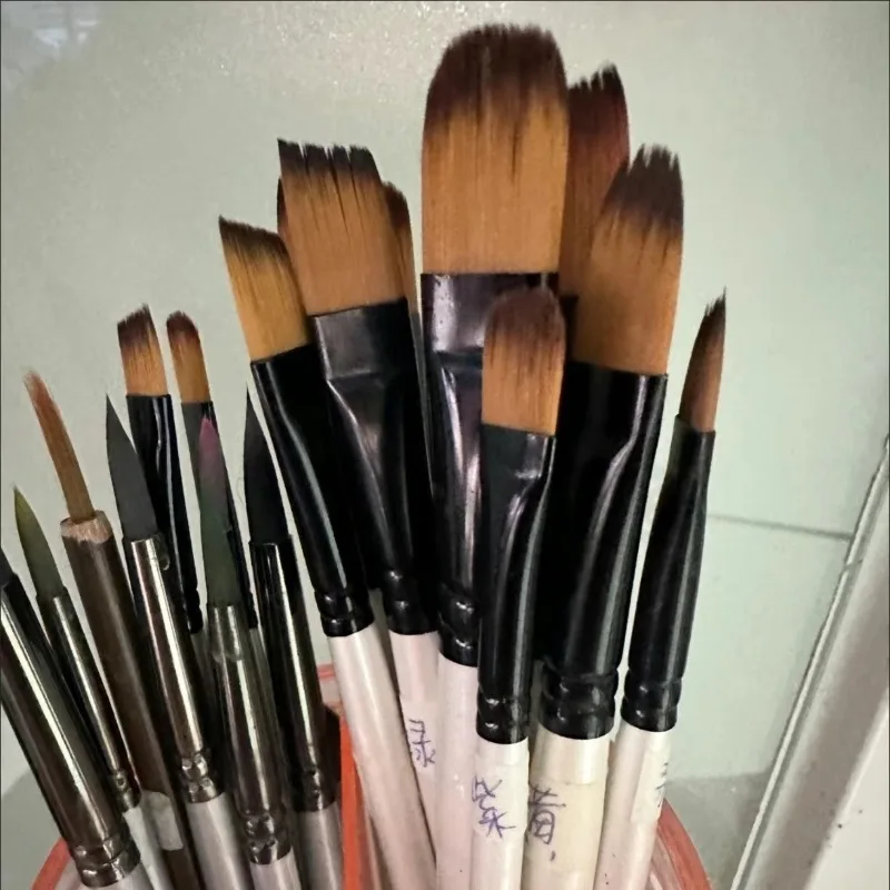 Juego de pinceles para pintura infantil con cerdas de nailon Filbert - imagen 3