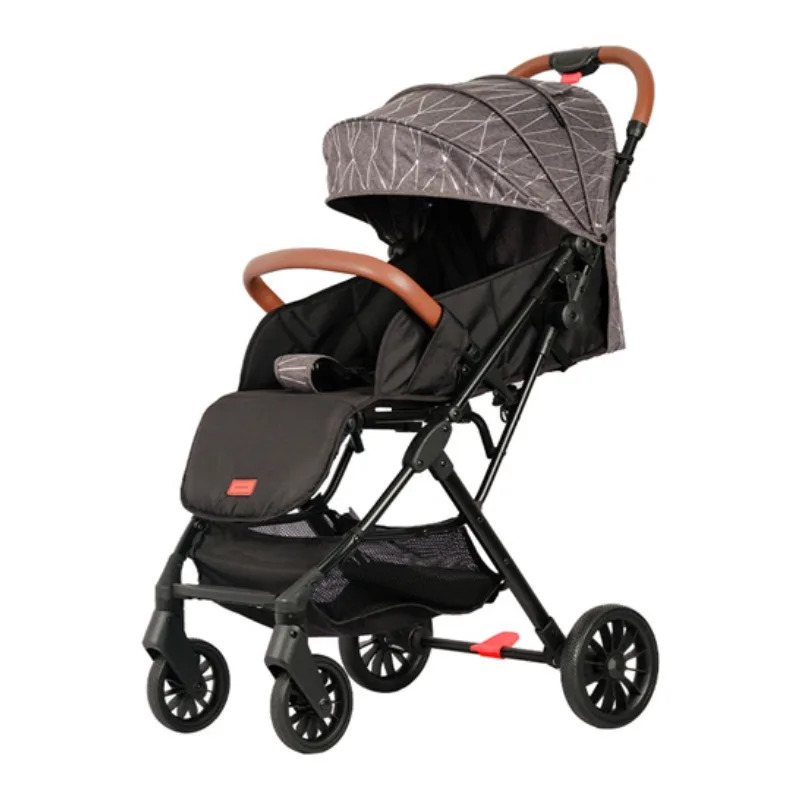 Cochecito bebé plegable universal con asiento reclinable en un clic - imagen 4