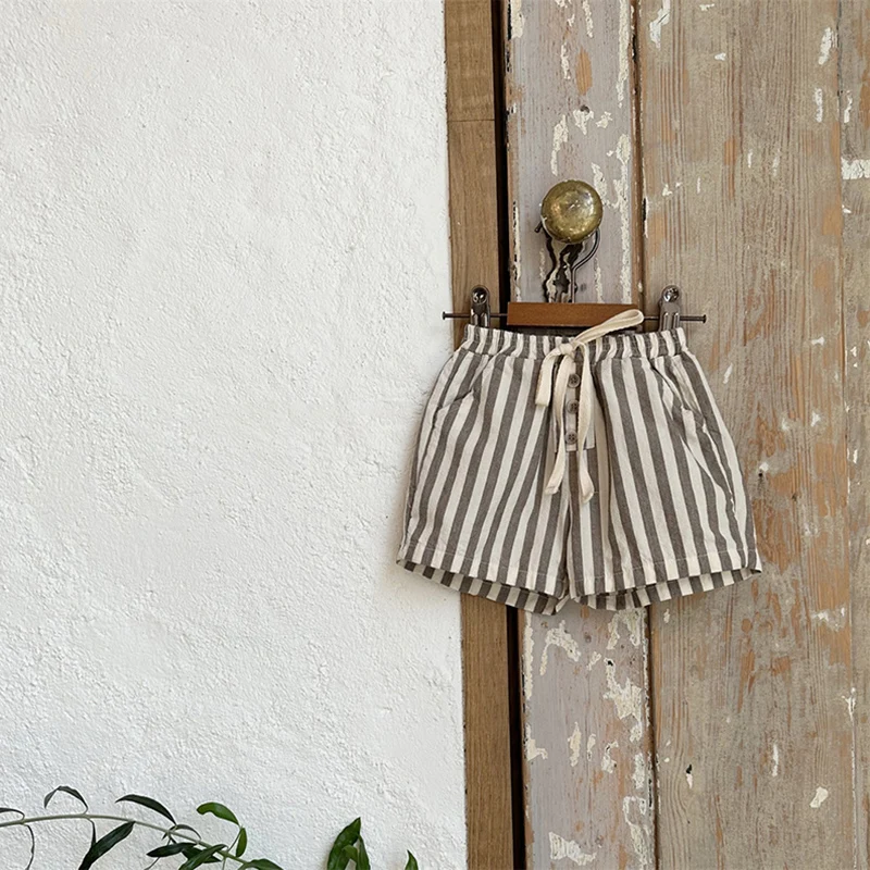 Milangel pantalones cortos a rayas para niños verano - imagen 4