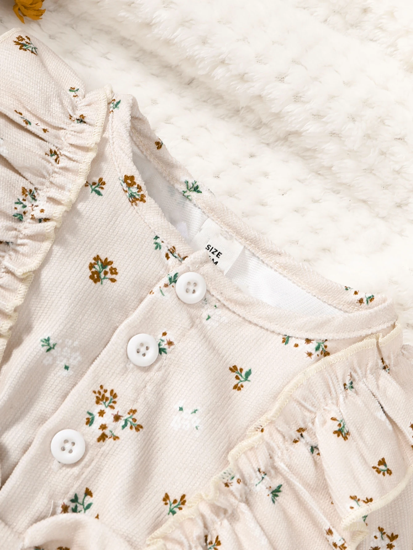 Body floral manga larga para niña pequeña con volantes – 3-24 meses - imagen 3