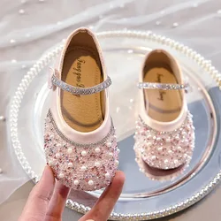 Zapatos de princesa para niña con suela blanda y brillo