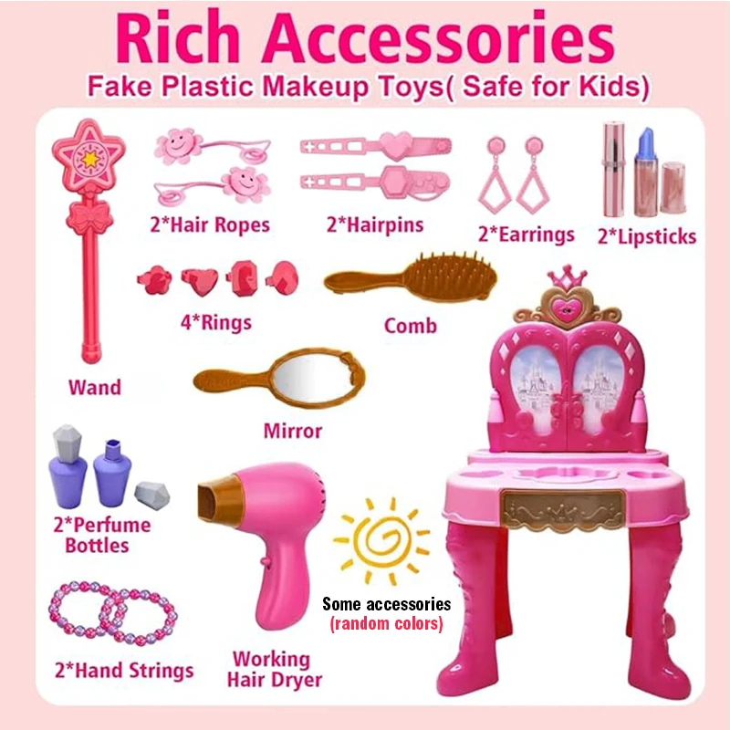 Juguetes de maquillaje para niñas con juego de roles profesional - imagen 3