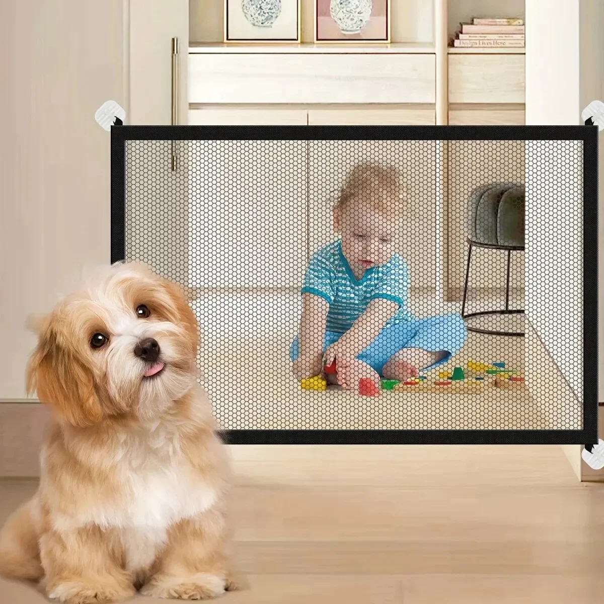 Barrera de seguridad para bebés y mascotas – parque infantil portátil - imagen 3