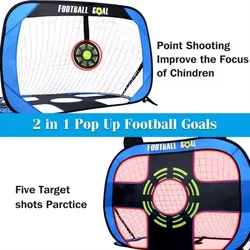 Portería de fútbol portátil para niños – Plegable interior y exterior