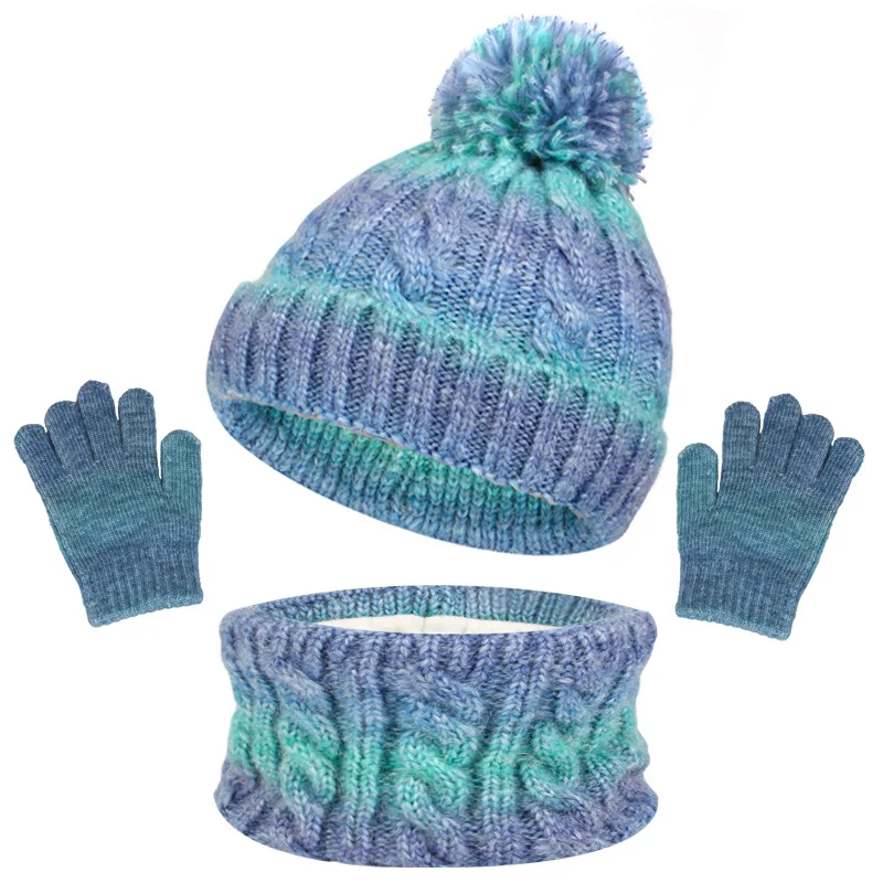 Gorro de invierno con guantes y bufanda de forro polar cálido - imagen 2