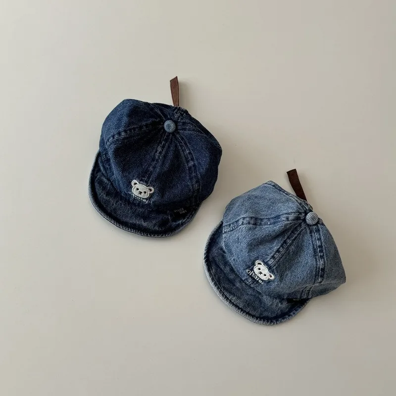 Sombrero de bebé denim suave con visera y ala - imagen 3