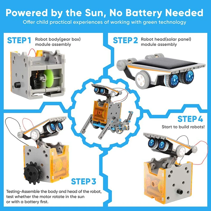 Robot solar educativo 12 en 1 para niños - Kit STEM - imagen 5
