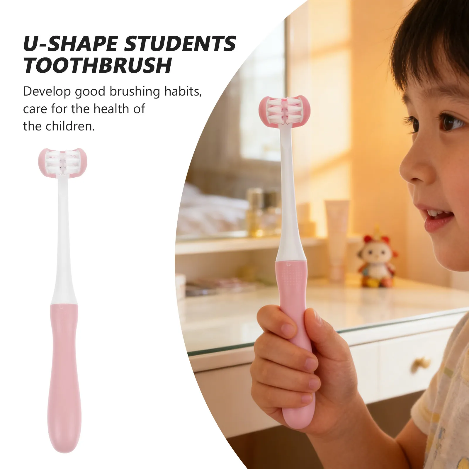 Cepillo dental infantil en forma de U, cerdas suaves - imagen 5