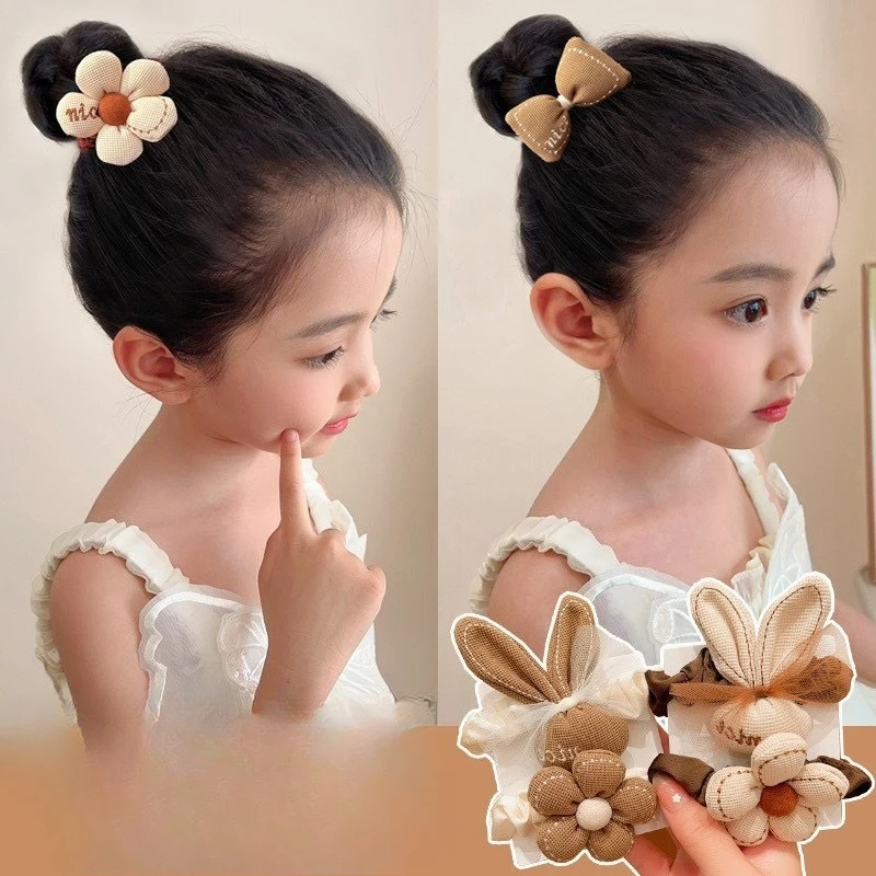Diademas elásticas niña ositos, conejitos, lazos, coleteros y flor - imagen 4