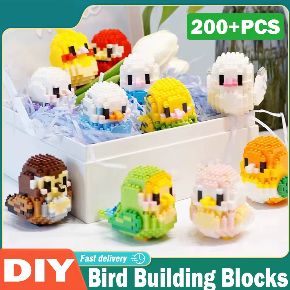 Bloques de construcción 3D pájaros cacatúa – Mini ladrillos DIY - imagen 4