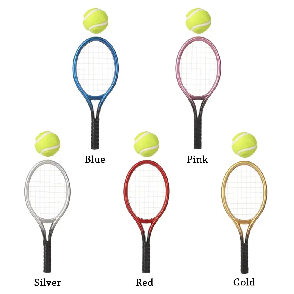Mini raqueta de tenis infantil para muñecas y juego de rol